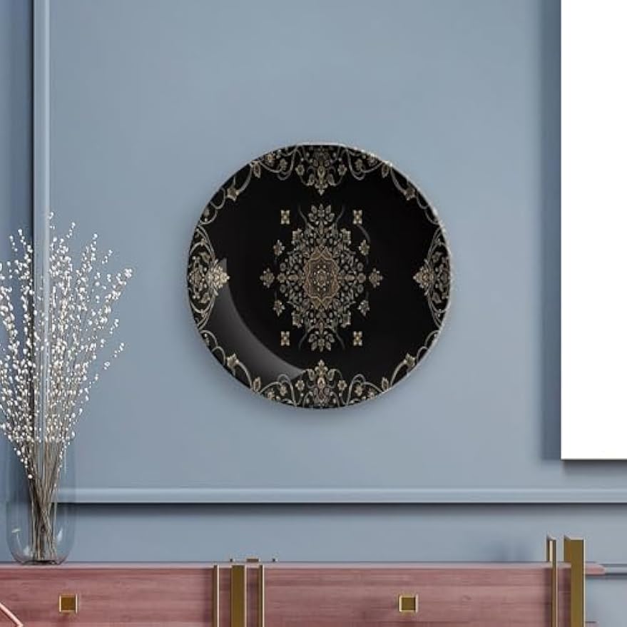 Boho Floral Ceramic Decorative Display Plate