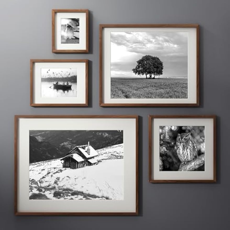 Walnut‑Wood 24x36 Wall Poster Picture Frame