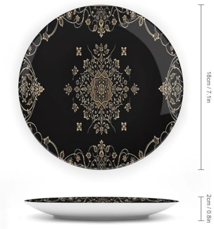 Boho Floral Ceramic Decorative Display Plate