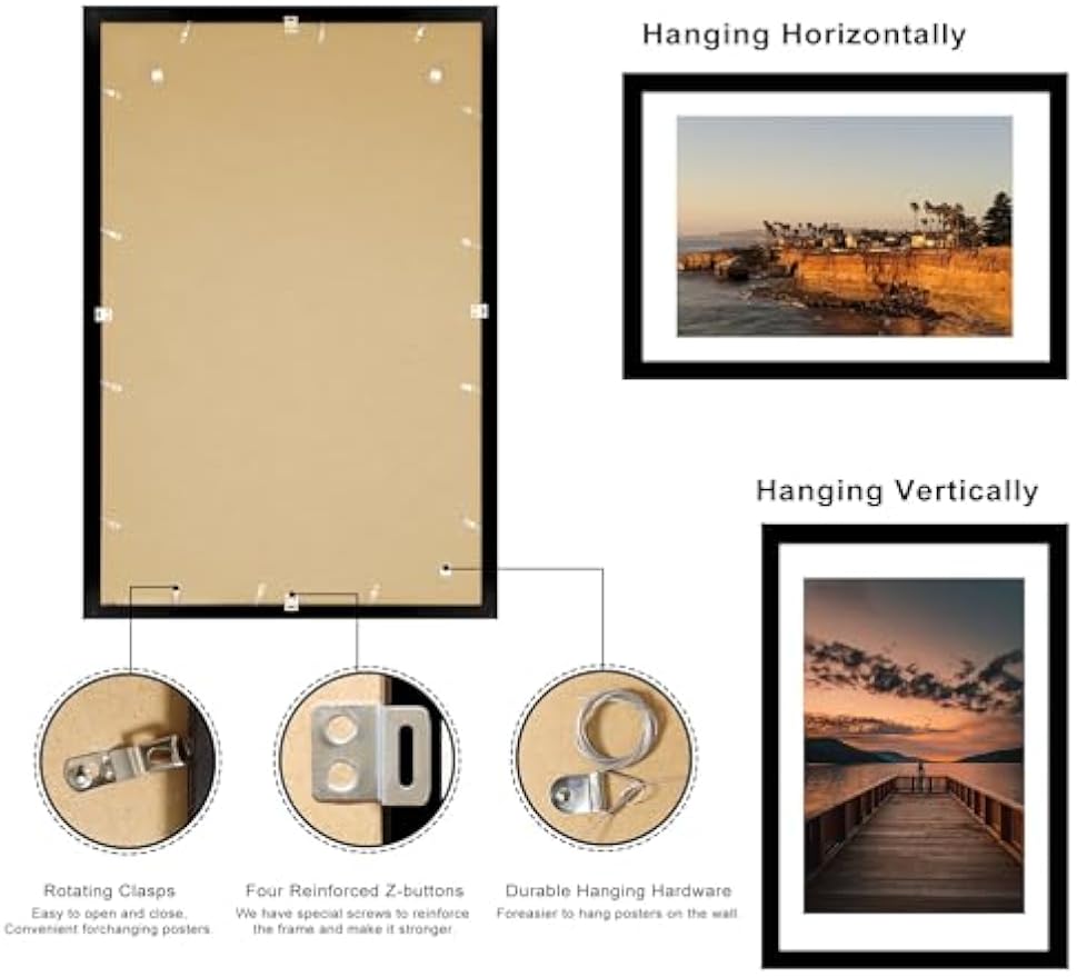 Wooden 24x36 Wall Poster Picture Frames