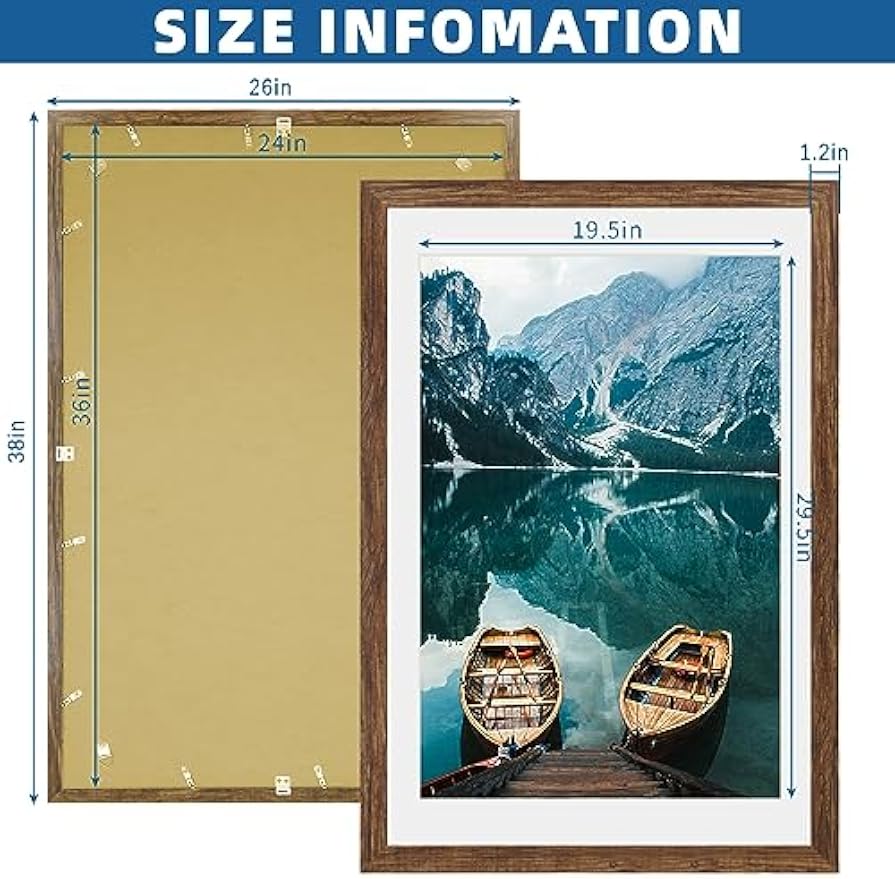 Rustic Brown 24x36 Wall Poster Frames