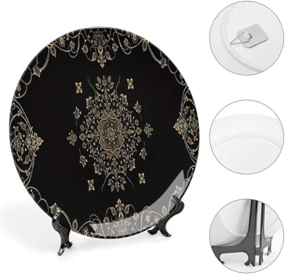 Boho Floral Ceramic Decorative Display Plate