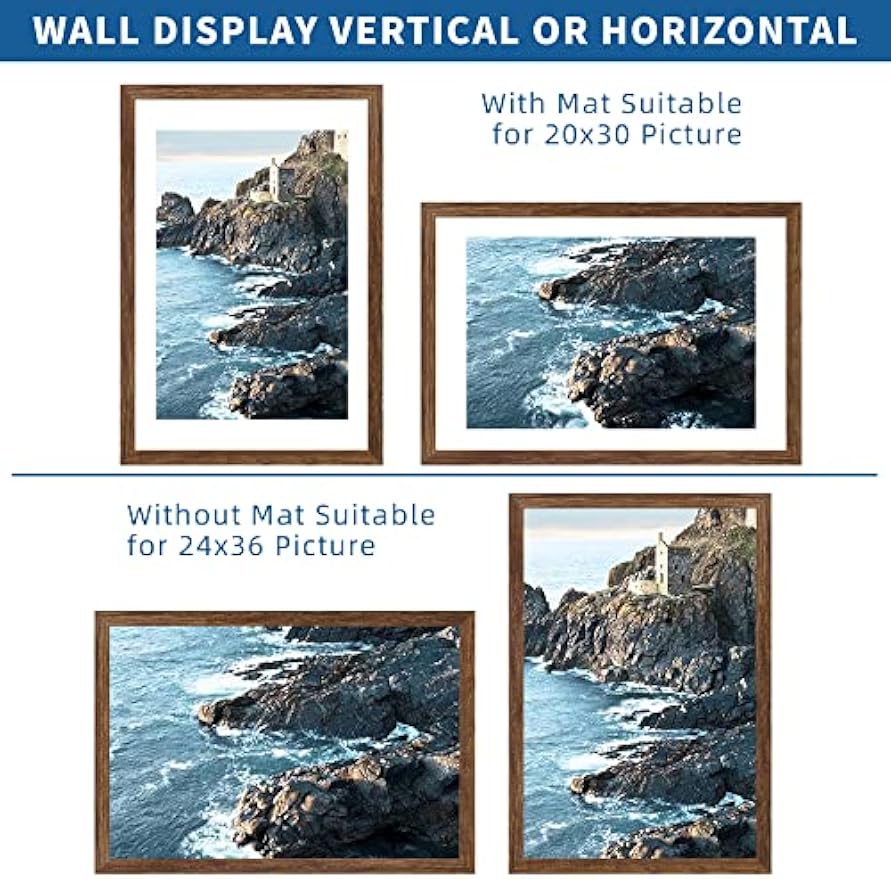 Rustic Brown 24x36 Wall Poster Frames