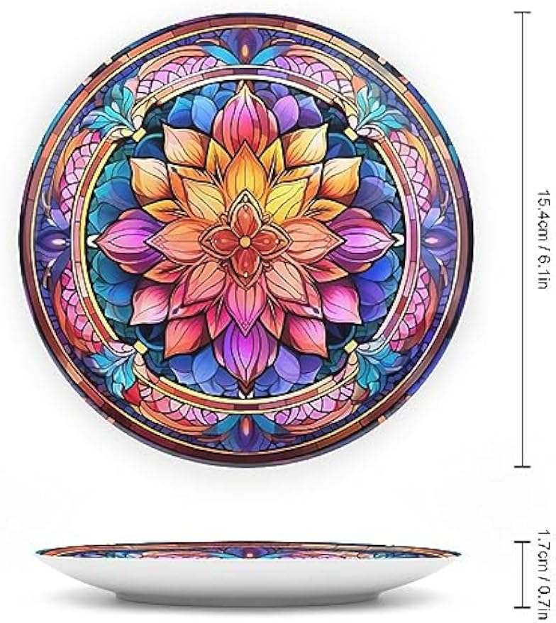 Boho Floral Ceramic Decorative Display Plate