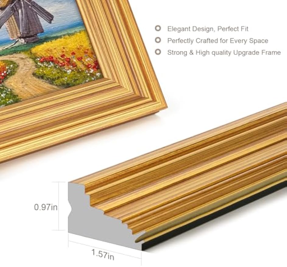 Vintage‑Style 24x36 Wall Poster Picture Frame