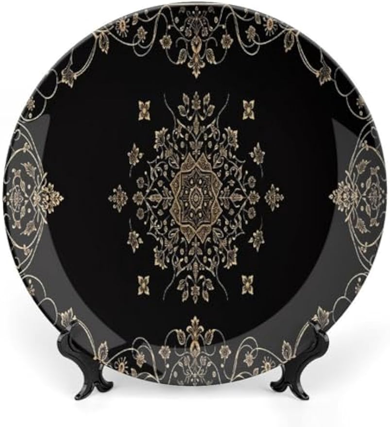 Boho Floral Ceramic Decorative Display Plate