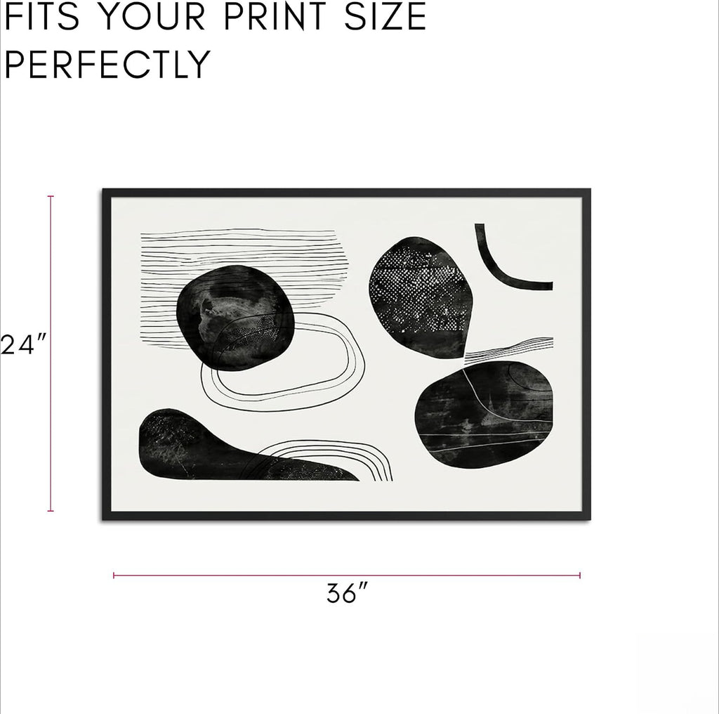 Thin‑Border 24x36 Black Wall Poster Frame