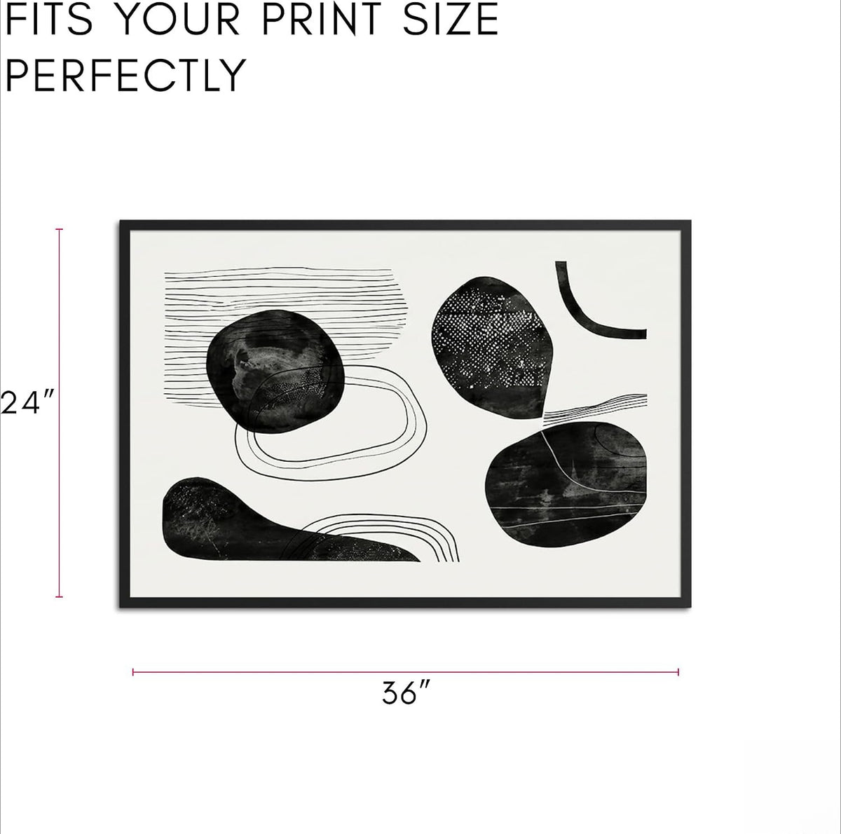 Thin‑Border 24x36 Black Wall Poster Frame