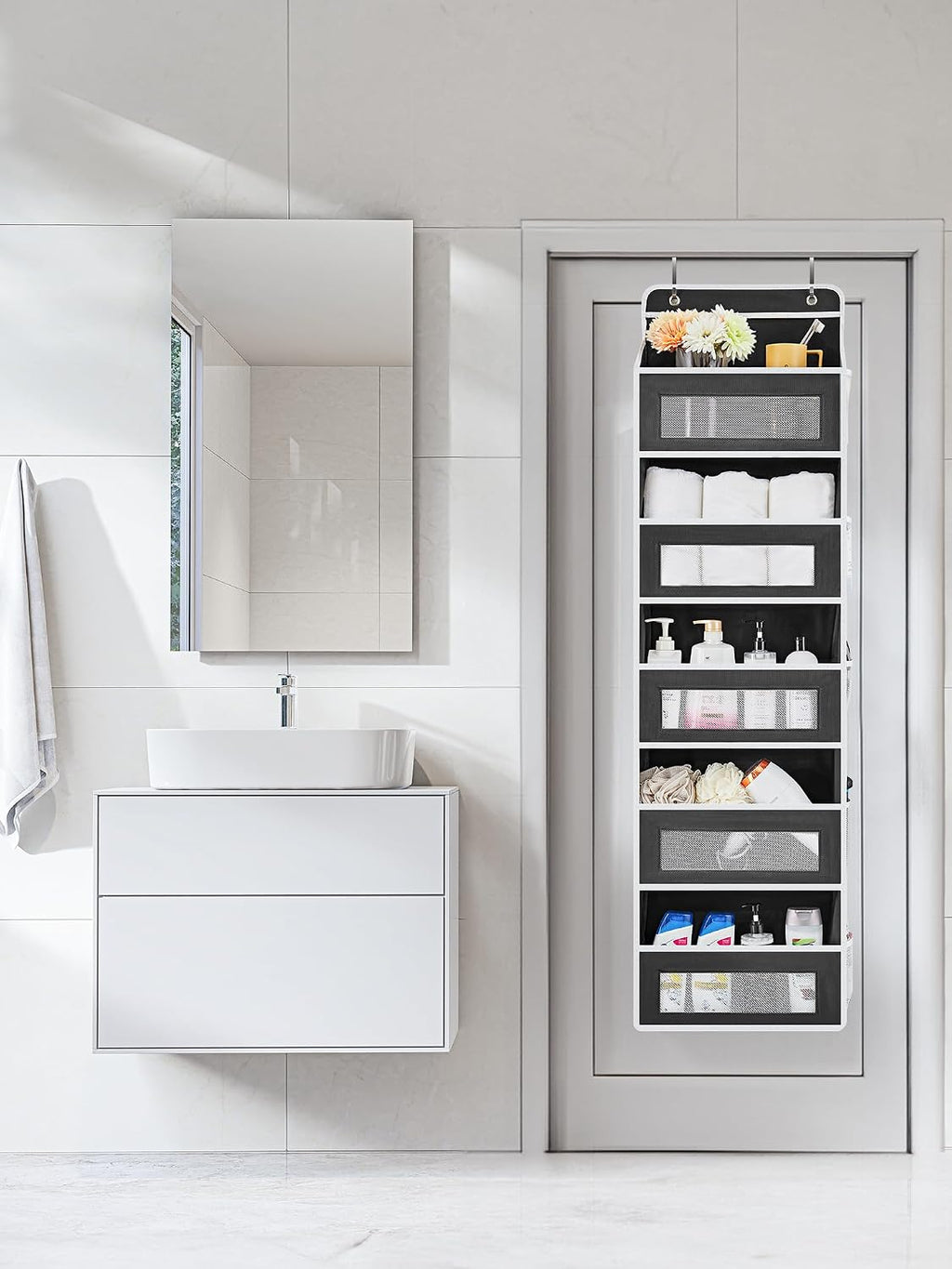 5‑Pocket Over‑the‑Door Hanging Storage Organizer
