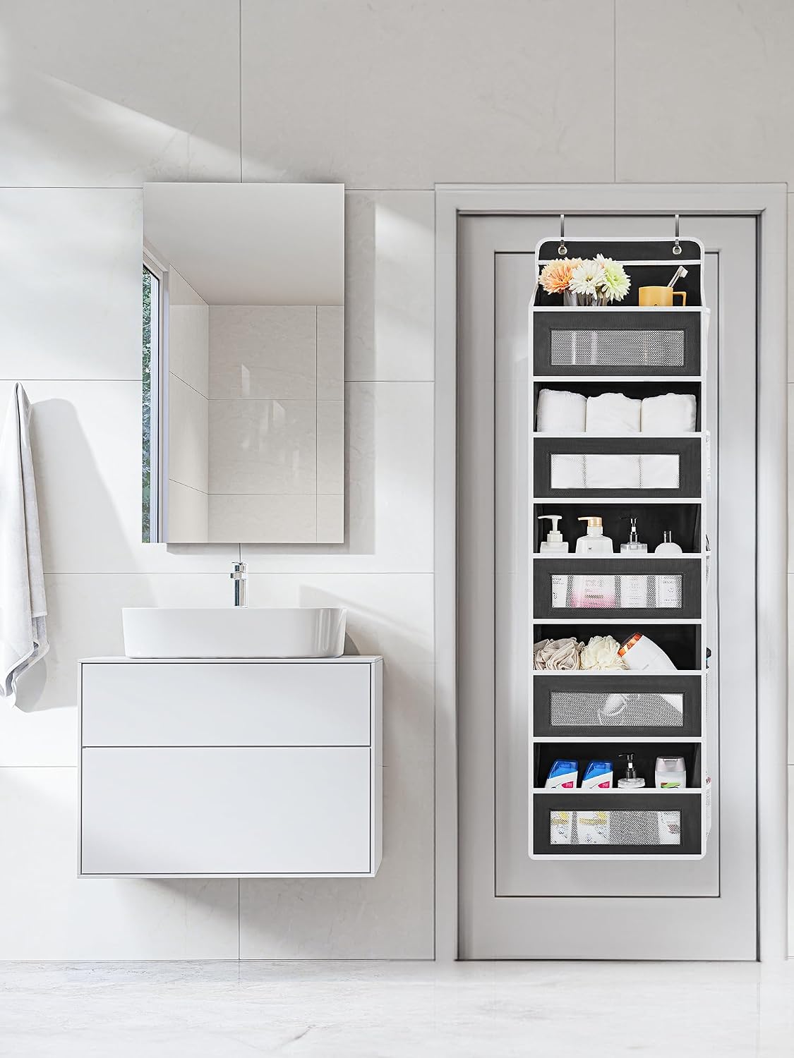 5‑Pocket Over‑the‑Door Hanging Storage Organizer