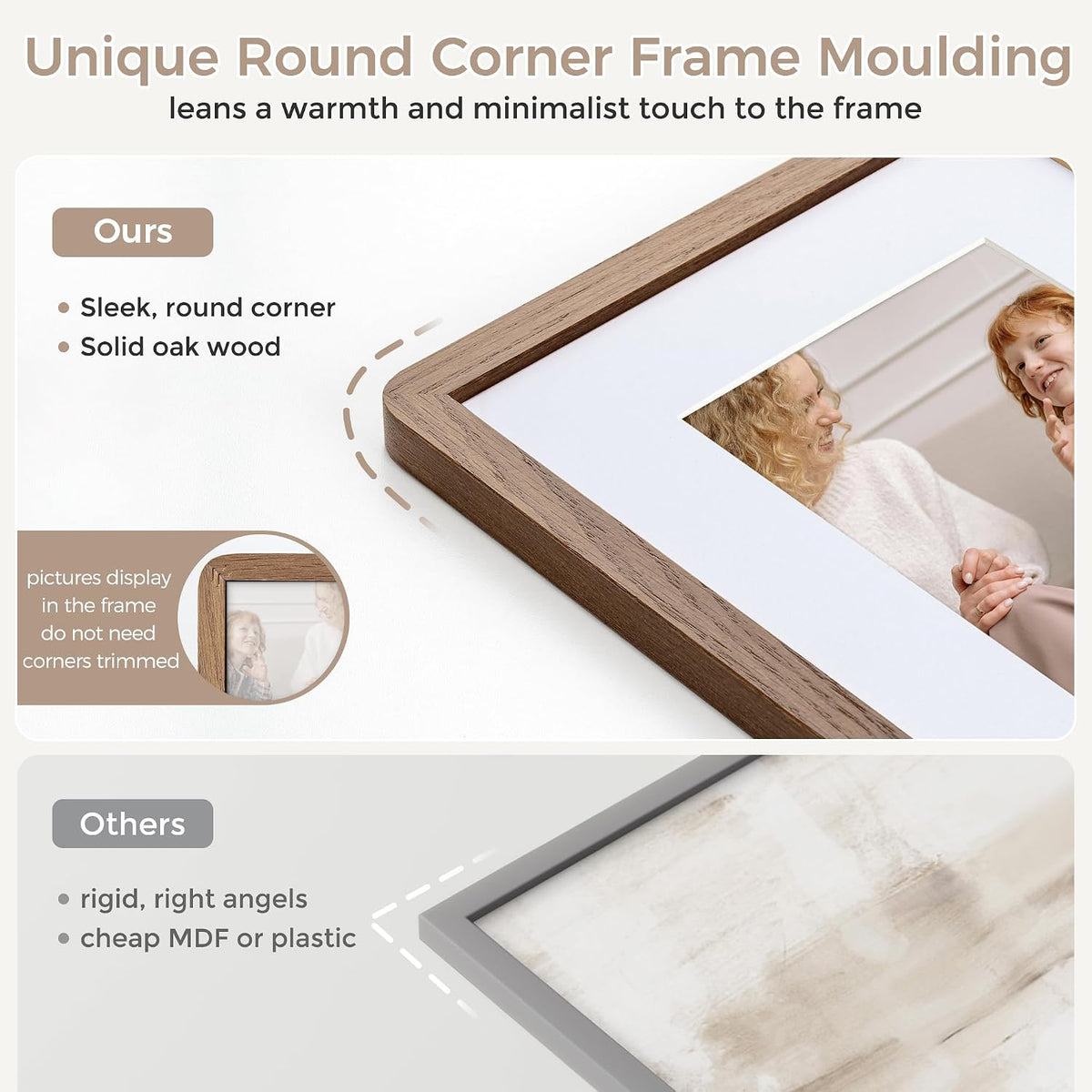 Solid Oak 24x36 Wall Poster Picture Frame
