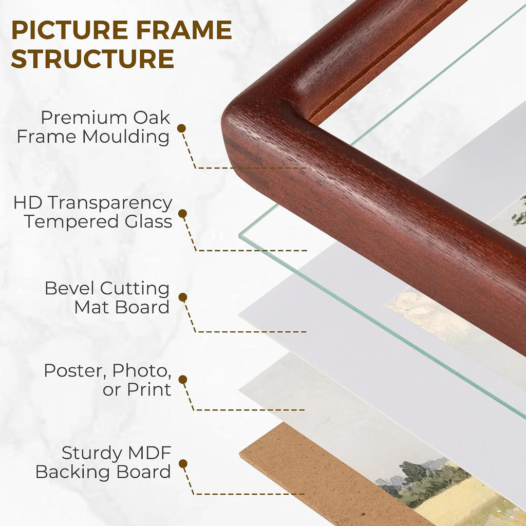 Solid‑Wood 27x40 Wall Picture Display Frame