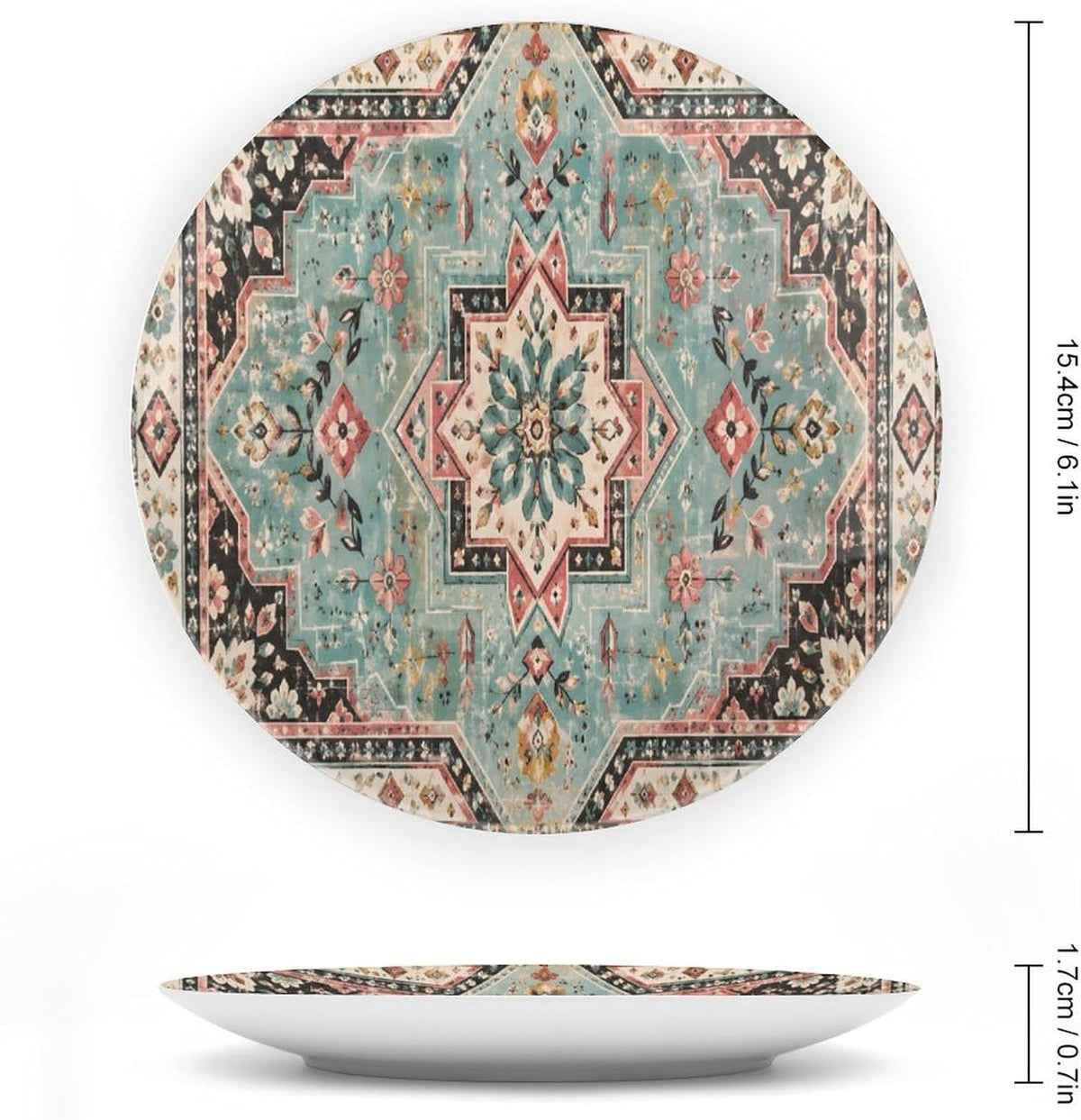 Vintage Ceramic Decorative Display Plate With Stand