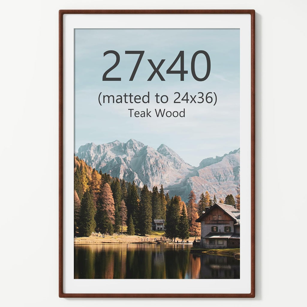 Solid‑Wood 27x40 Wall Picture Display Frame