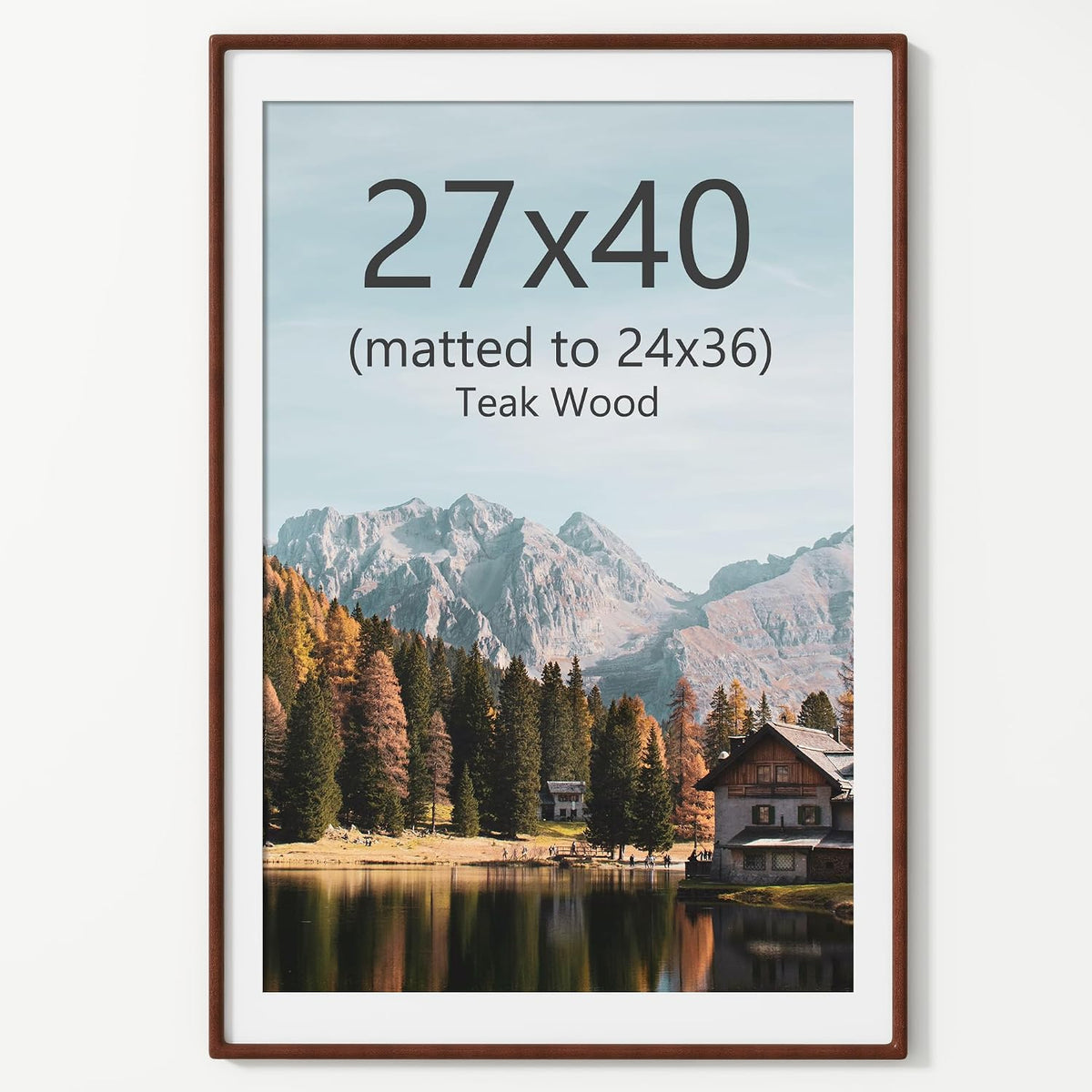 Solid‑Wood 27x40 Wall Picture Display Frame