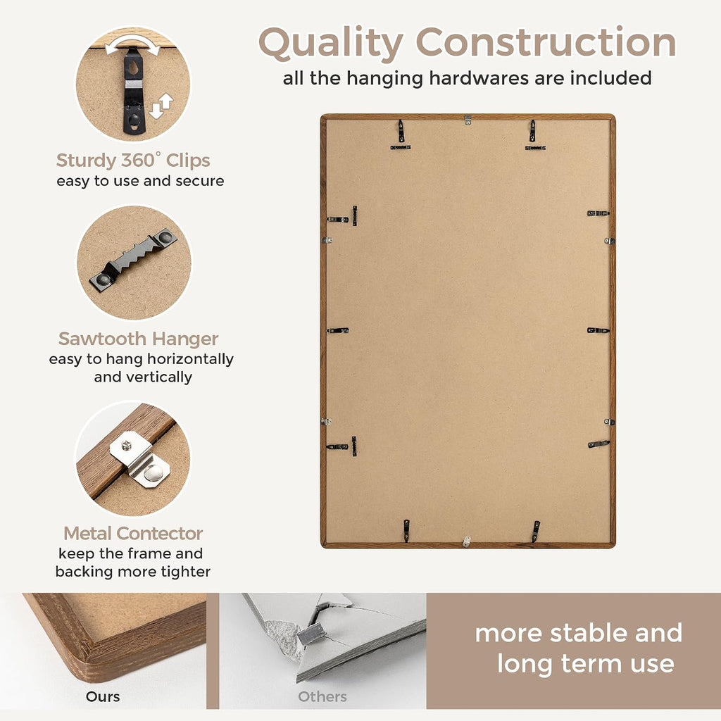 Solid Oak 24x36 Wall Poster Picture Frame