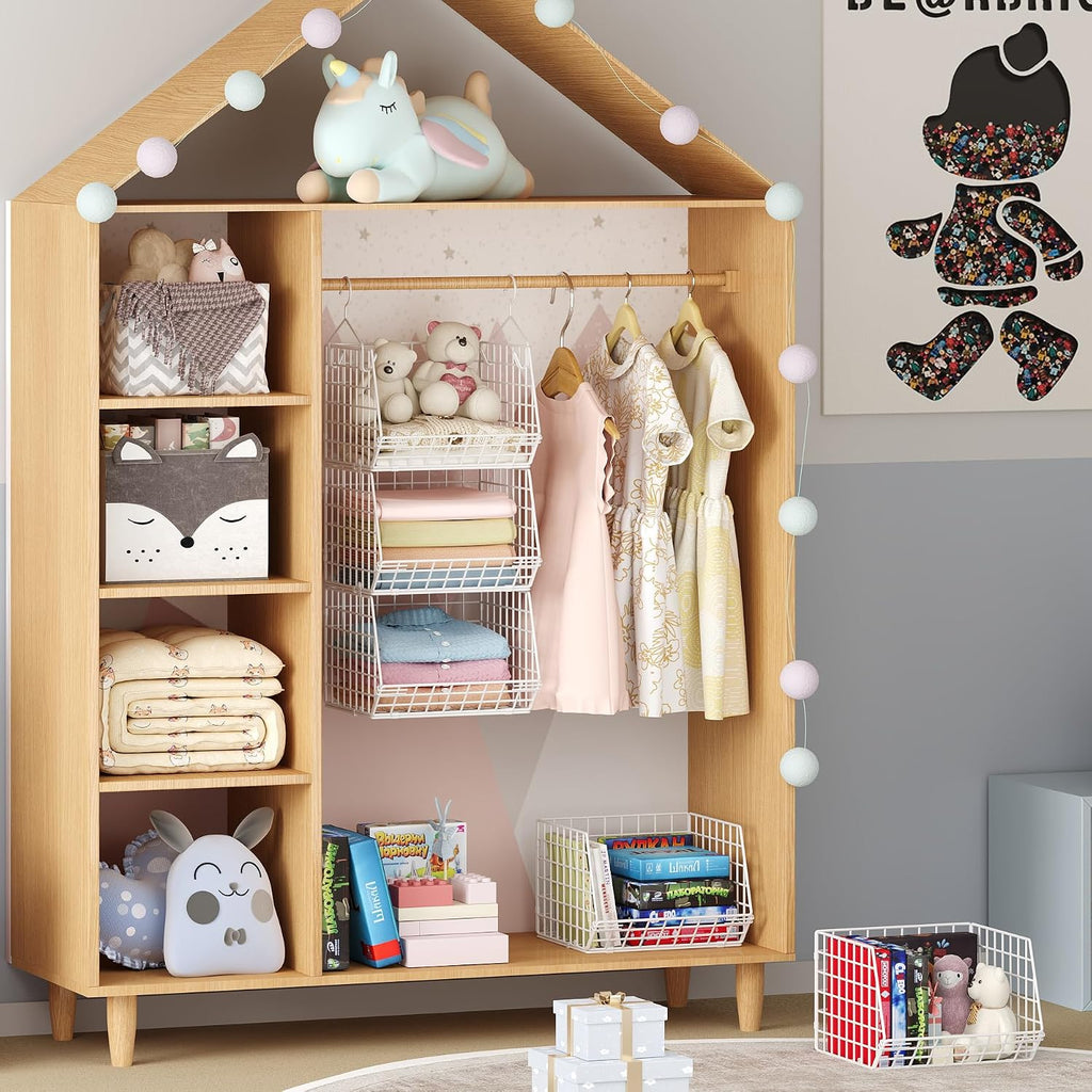 4‑Tier Foldable Wire Closet Storage Organizer