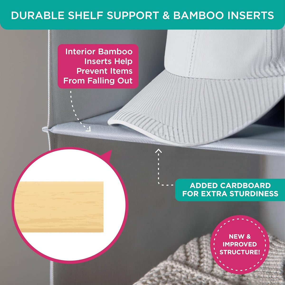 4‑Tier Hanging Closet Organizer With Garment Rod