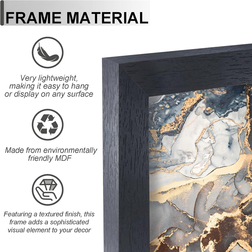 Black 30x40 Wall‑Hanging Picture Poster Frame