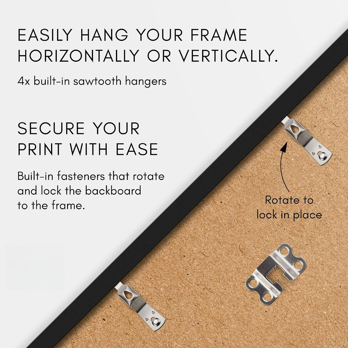 Thin‑Border 24x36 Black Wall Poster Frame